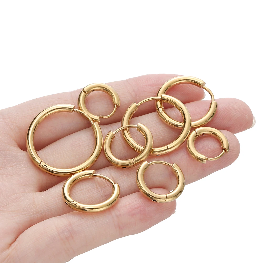 6/10 Teile/los Edelstahl Runde Form Ohrring Schnalle Anschlüsse Für Handgemachte DIY Schmuck Ohrring Stud Machen Zubehör – Detail 7