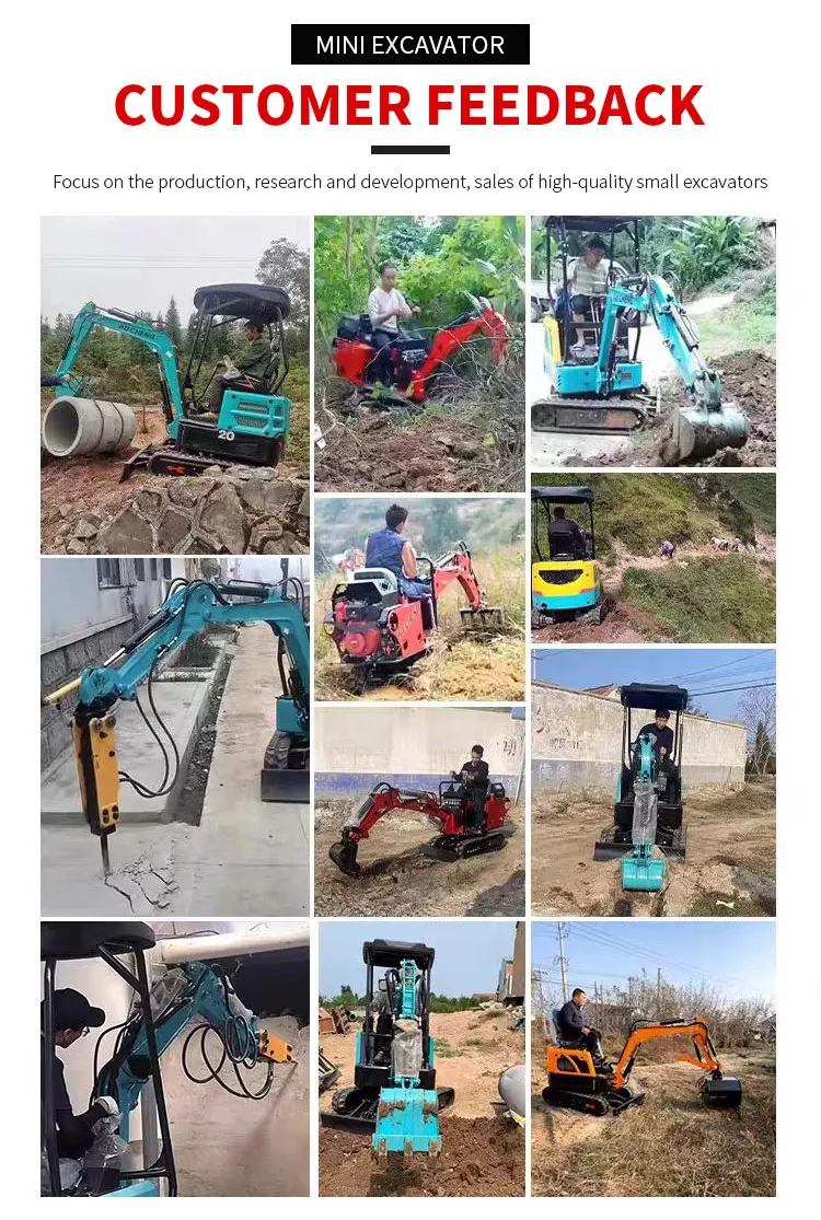 1-Tonnen-Minibagger, 2-Tonnen-EPA-Raupenbagger für die Landwirtschaft, kleiner Bagger zu verkaufen – Detail 8