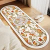 Rug for Bedroom Floor Mat Bedside Long Foot Mats Oval Carpet Soft Fluffy Spring Summer Flower Home Decoration Rugs 침실 긴 카펫 3