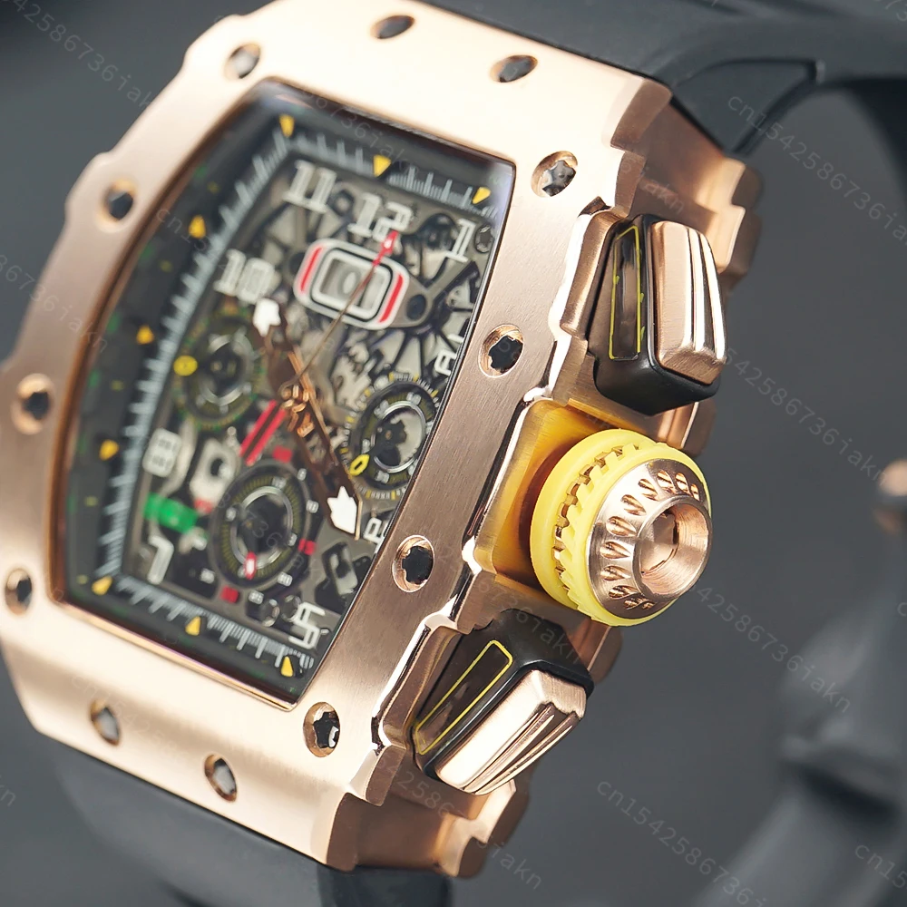 2022 Fashion New Men's Automatic Watch Stainless Steel Material Rubber Strap Sapphire Glass Mirror Casual Sports Waterproof