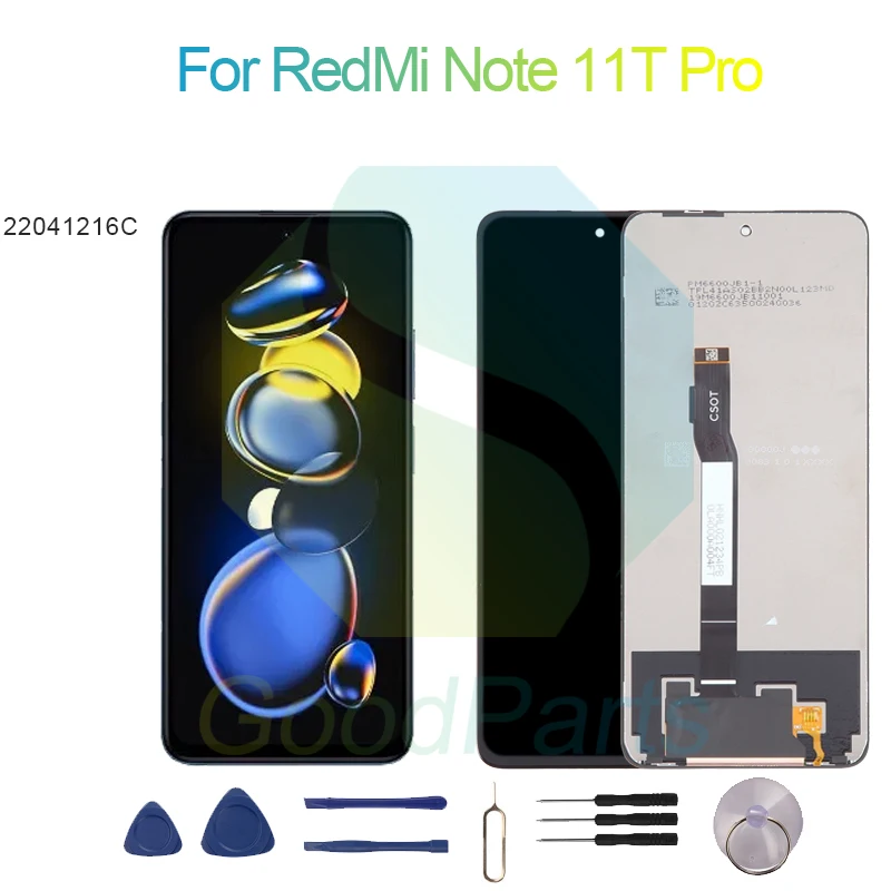 

ЖК-дисплей для RedMi Note 11T Pro, экран 6,6 дюйма 22041216C для RedMi Note 11T Pro, сменный сенсорный дигитайзер в сборе