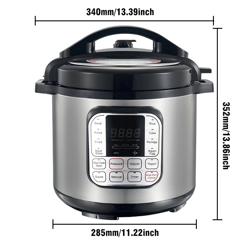 Multifunction Electric Pressure Cookers 6L Soup Porridge Heating Meal Heater Kitchen Stainless Steel Multicooker Rice Cooker