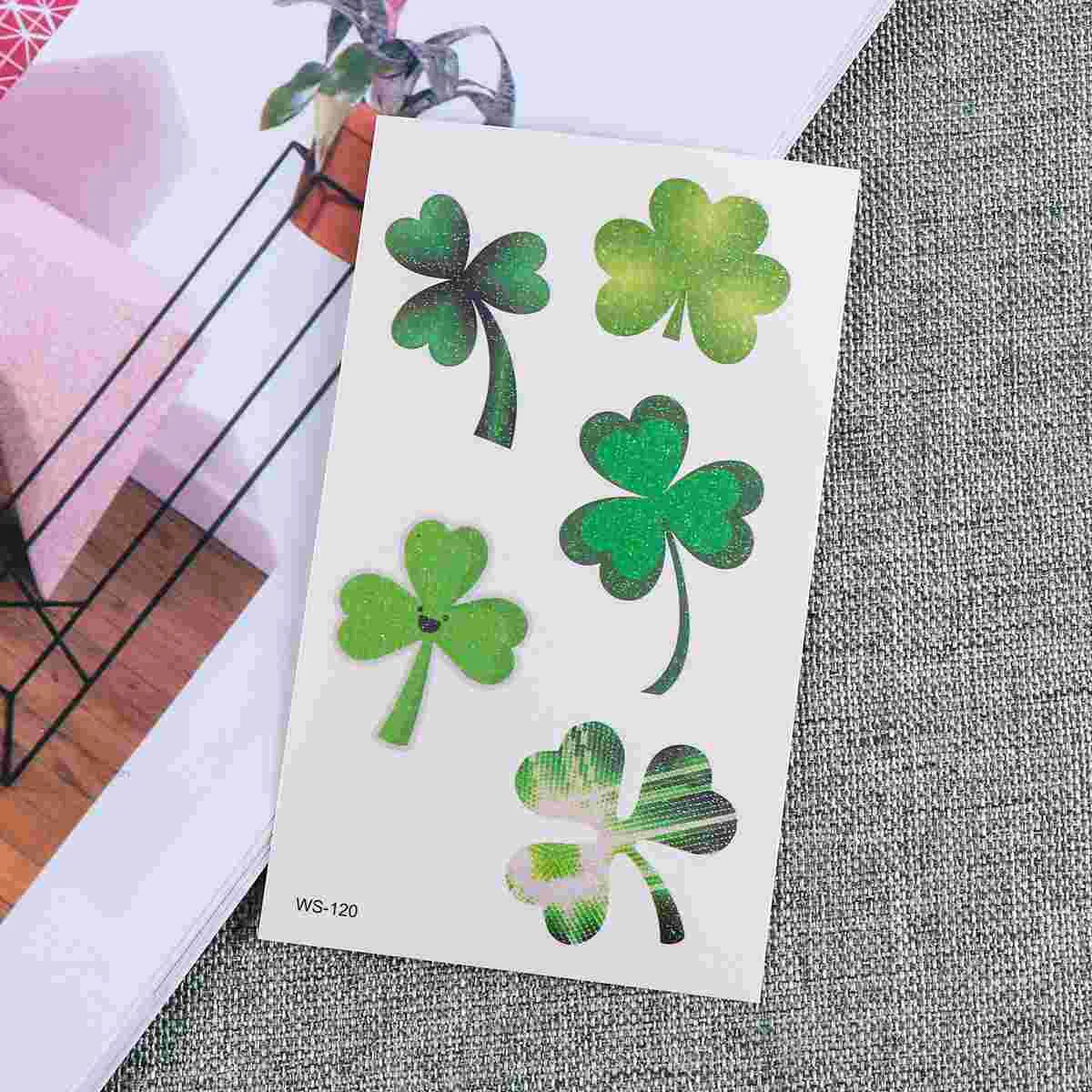 

Shamrock Tattoos Four Leaf Clover Temporary Tattoos St Patricks Day Irish Clover Shamrock Party Favors Decor Accessories