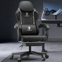 Dowinx Gaming Chair with Pocket Spring Cushion, Ergonomic Game Chair with Massage Lumbar Support and Footrest for Adults 1
