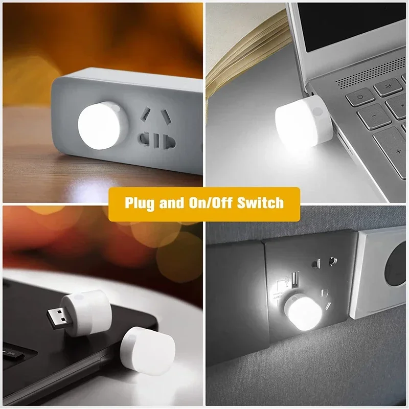 Mini USB Night Light Portable Car Signal Lights 5V 1W Eye Care Book Reading Bulbs Computer Mobile Power Charging LED Night Lamp