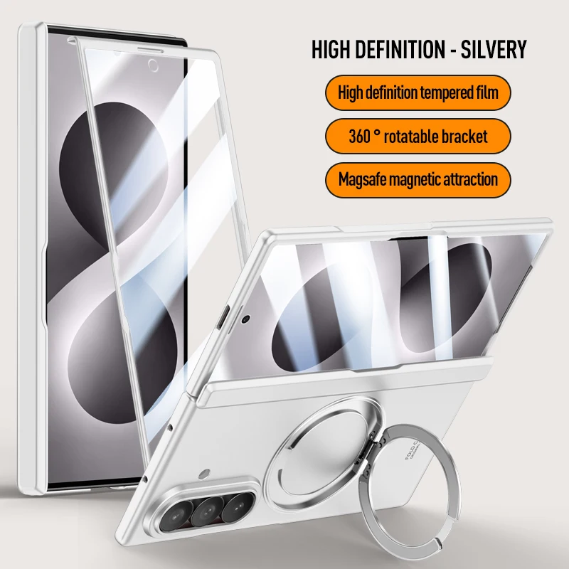 Premium All-in-One Case with Rotating Stand and Screen Protector - Smooth Finish
