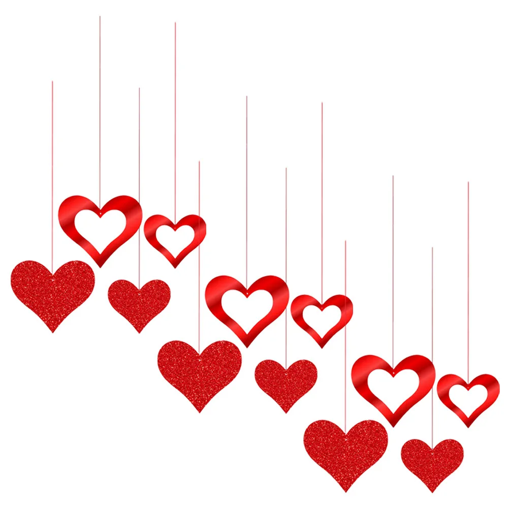 

Valentines Day Decoration Hanging Heart Pendants Valentines Wedding Hanging Decorations