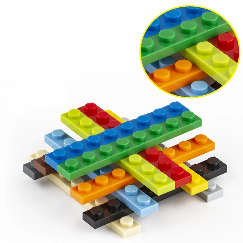 85Pcs Bulk Small Particle 3460 Moc Building Block 1X8 Plate Brick Flat Accessories Building Block Castle Toys
