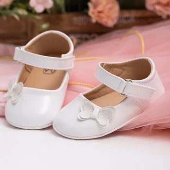 Adorable Baby Girl Mary Jane Shoes with Soft Soles and Bow Detail for Newborns and Toddlers - Casual Walking Flats 4
