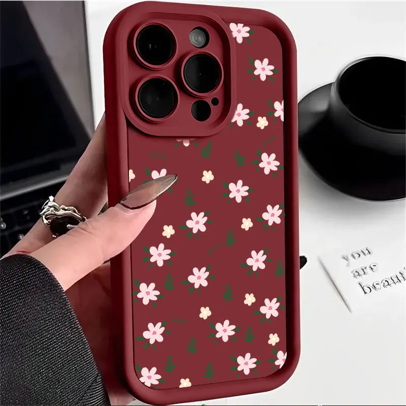 Floral Shockproof Soft Silicone Phone Case - Durable Protective Cover