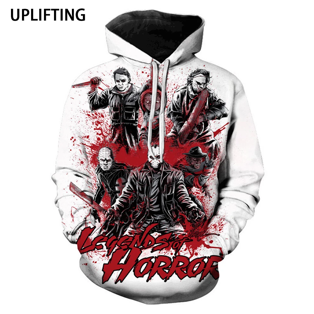 

New Fashion Horror Movie Men Women Black Hoodie Hooded Sweatshirts Halloween Michael Myers 3D Printed Oversized Tracksuit