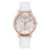 Creative Striped Quartz Watch Simple Leather Shiny Crystal Aesthetic Clock Everyday Versatile Business Women Wristwatch 2024 3