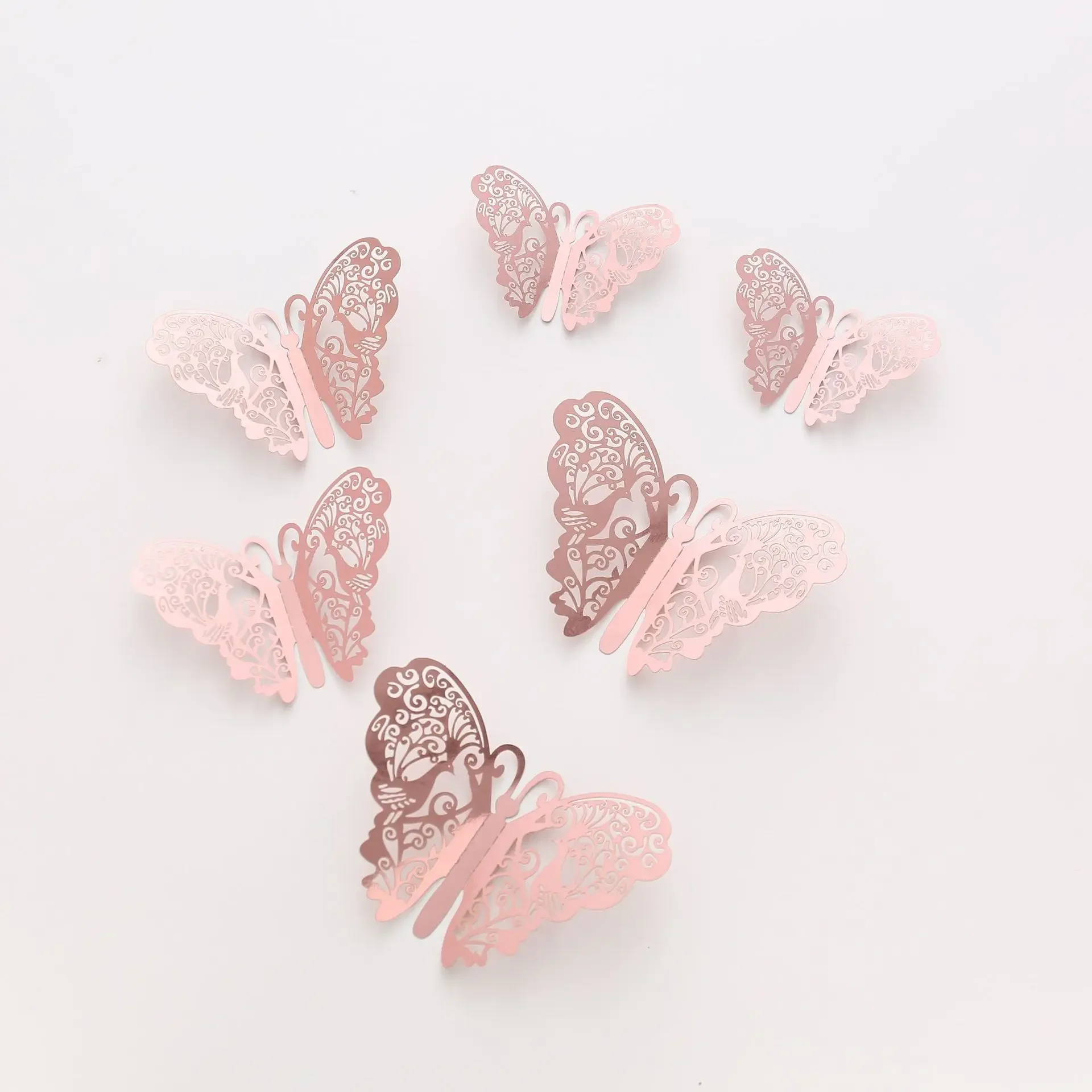 12PCS Cake Toppers Butterfly Cake Decor Happy Birthday Wedding Party Decor Kids Butterfly Cupcake DIY Tools Home Wall Stickers