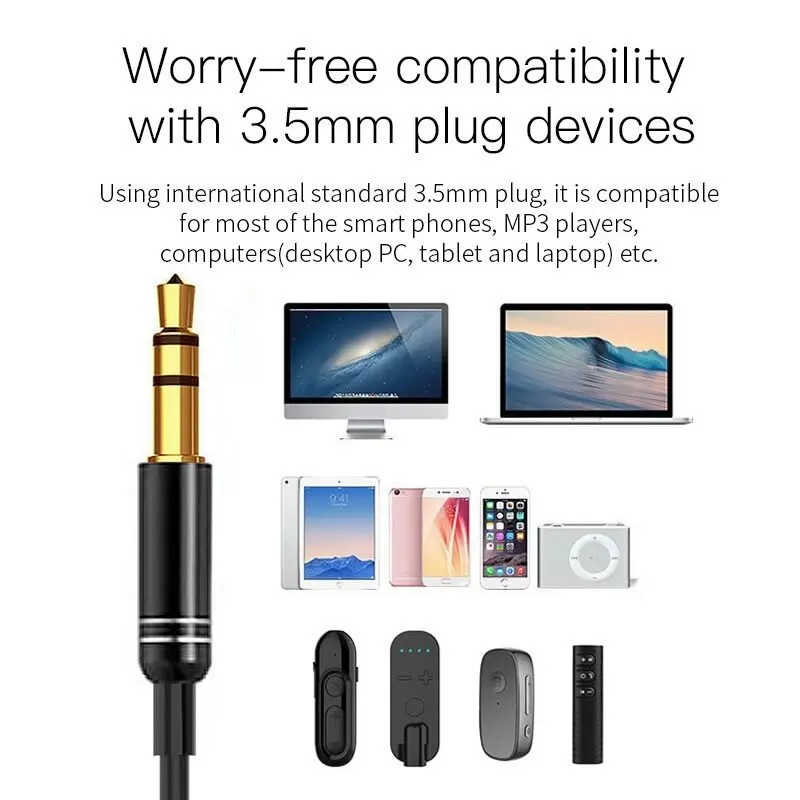 3.5mm High End Single Side Mono Earphone  Mono Wired Headset For Mobile Phone Mp3 Radio Bluetooth Audio Receiver Short Line 4