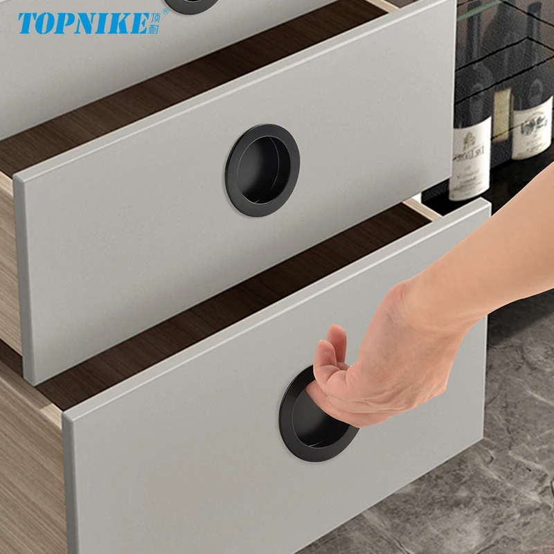 Furniture Handles Invisible Embedded Pulls concealed sliding door cabinet Drawer Hide Stainless Steel