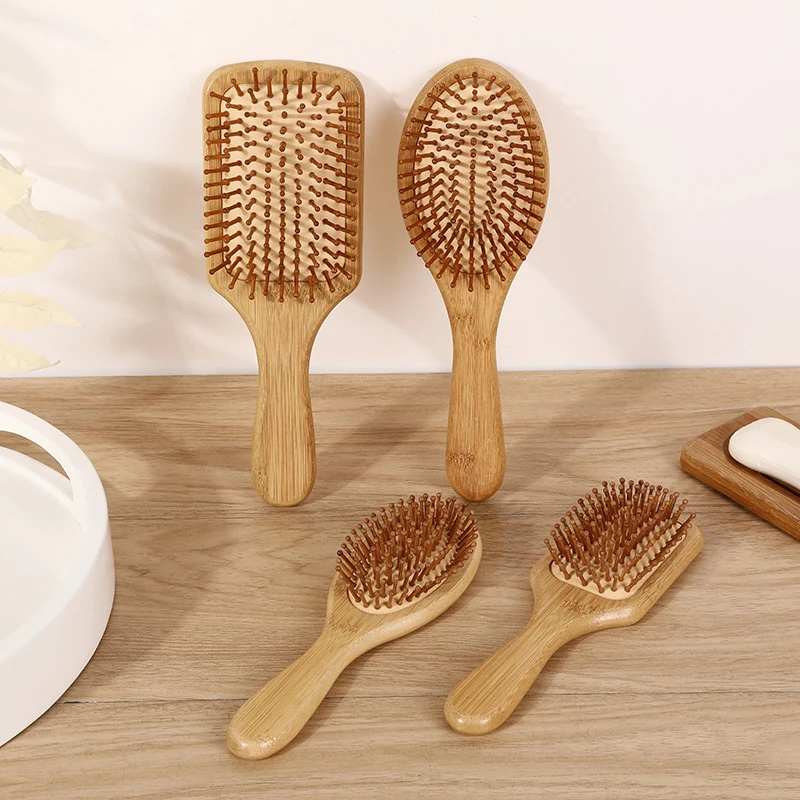 

Natural Bamboo Hair Brush Women Professional Massage Comb for Women Air Cushion Hair Massager Brush Healthy Combs