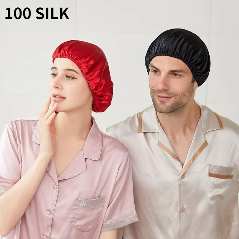 Mens Silk Bonnet Men's Sleeping Cap For Hair Silk Bonnet For