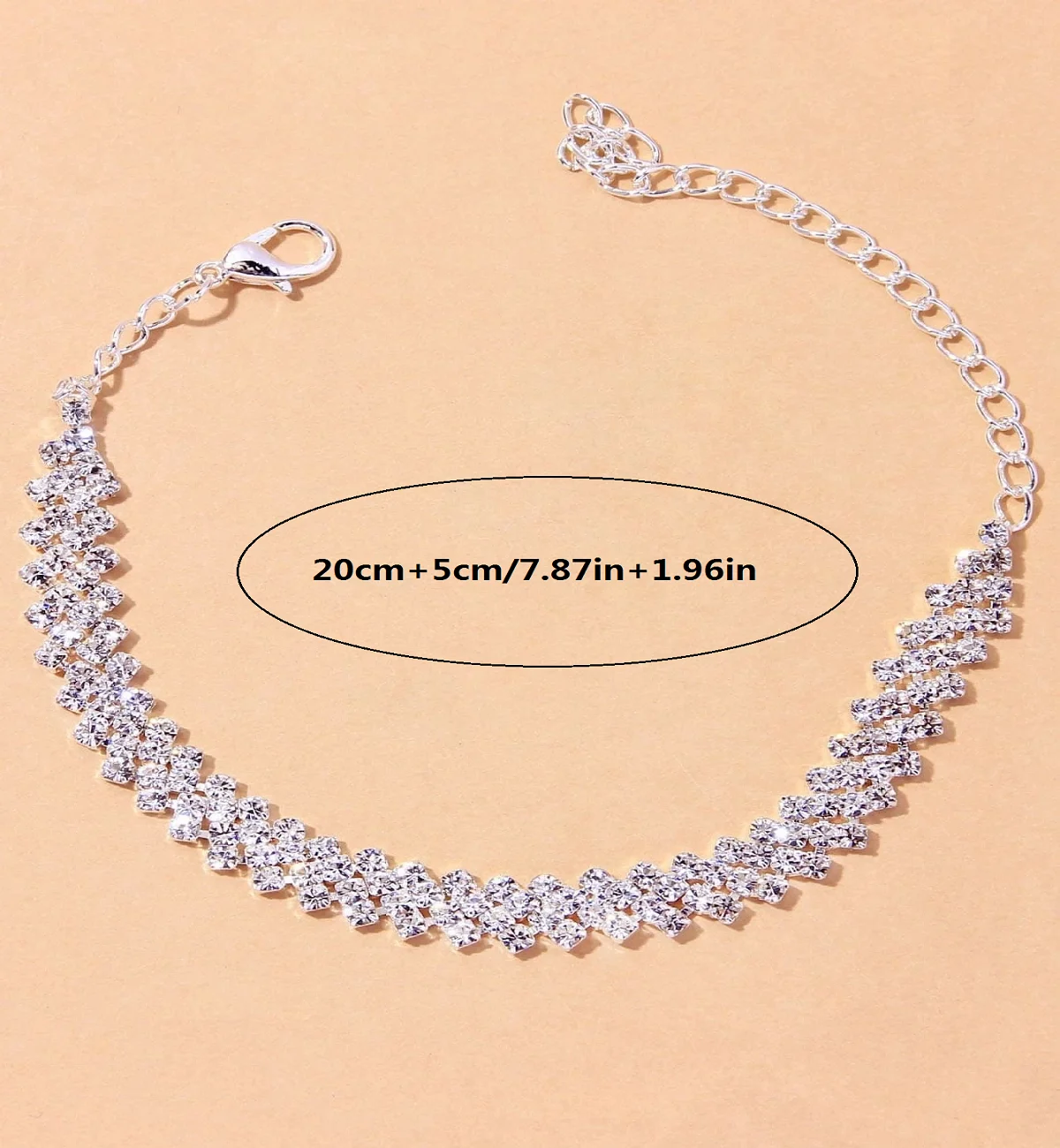 1PC Multi Color Women's Personality Irregular Diamond Water Diamond Ankle Shining Fashion Beach Foot Decoration Ankle ankle chains cubic zirconia anklet beads anklet silver anklet bracelet fashion accessories ankle slimming bangle