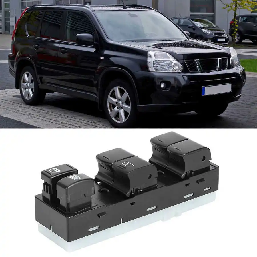 Front Left Power Window Main Switch Lifter Nissan X Trail 2 T31 2007 2008 2009 2010 2011 2012 2013 25401-JG45A ABS electric window control switch car door handle sensor switch