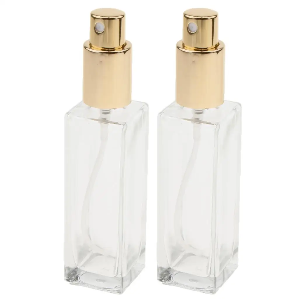 여행용 유리 스프레이 병, 무화기 리필 가능한 향수 빈 병, 2x30ml
