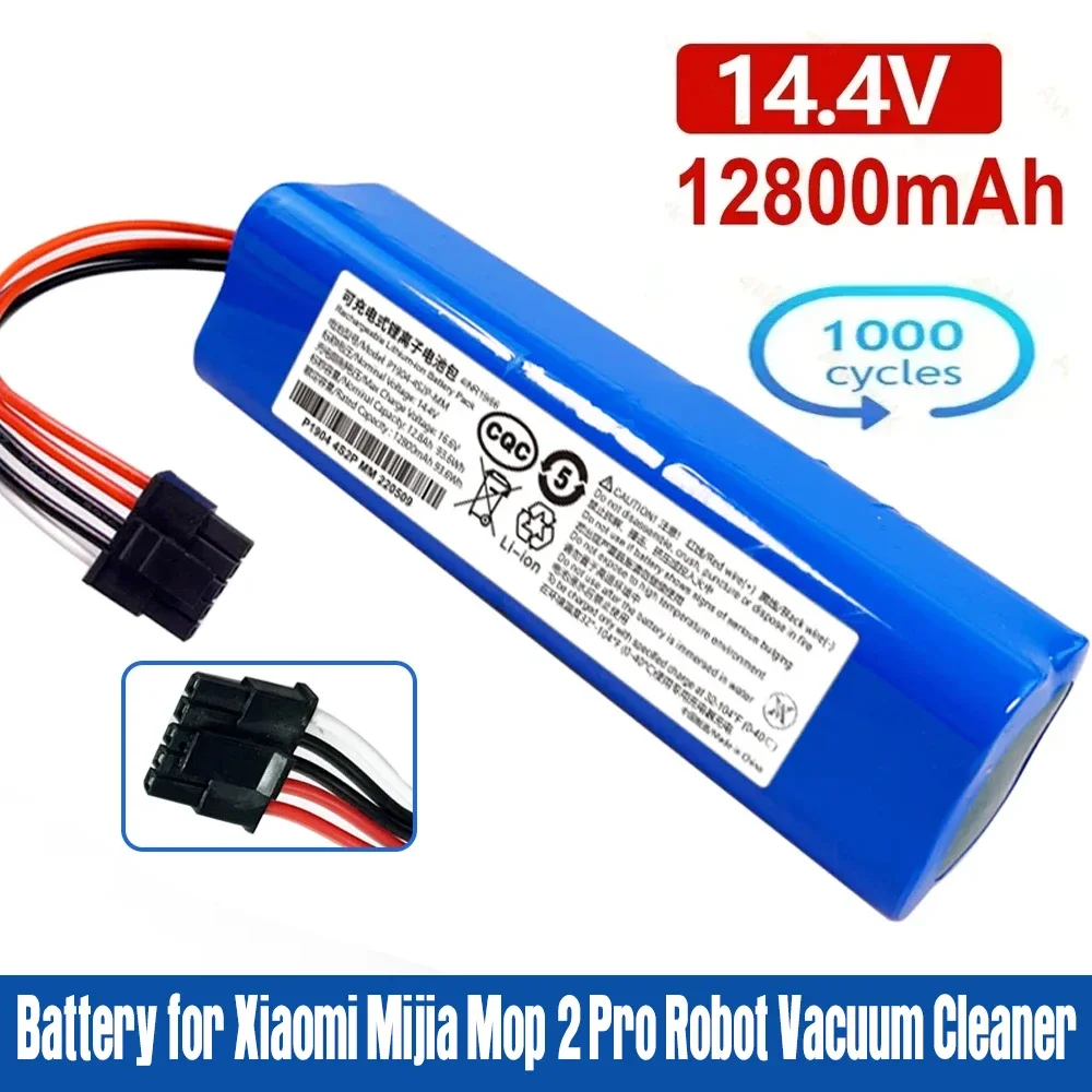 

14.4v 12800mAh Battery For Xiaomi Mi Robot Vacuum-Mop 2 Pro D099-4S2P MJSTS1 MJSTP C101 S1-260-4S2P Robot Vacuum Cleaner Battery