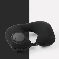 Travel - Friendly Self - Inflatable U - Shaped Neck Pillow (Blue)