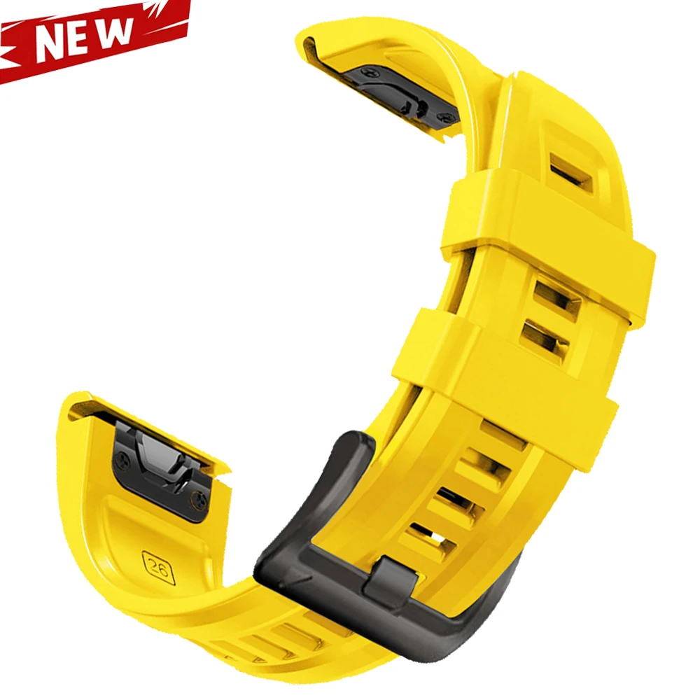 Enhanced Silicone QuickFit Strap - 26mm & 22mm Soft Watchband Bracelet