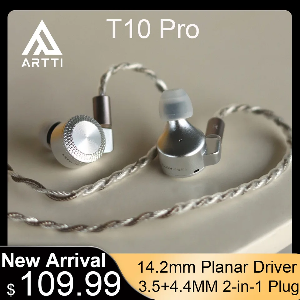 ARTTI T10 PRO In-Ear HiFi Earphones Wired IEMs Monitors 14.2mm