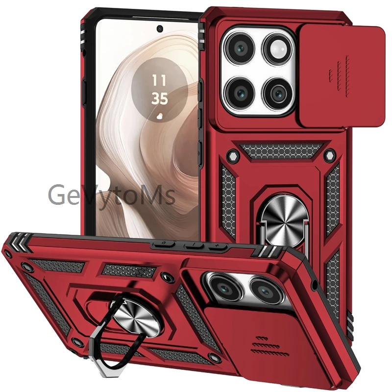 Matte Military-Grade Ring Stand Case with Camera Protection