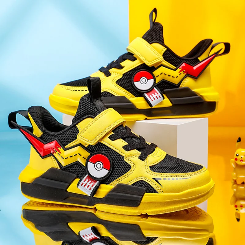 Pikachu Pokemon Cartoon Cosplay Sports Shoes Anime Boy Girl Sneakers Student Casual Running Shoe Breathable Lightweight