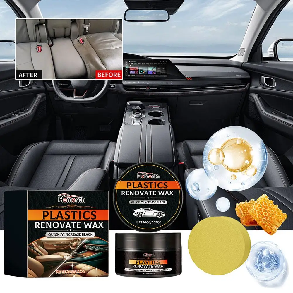 

Car Plastic Restorer Interior Ceramic Plastic Coating Plastic Polish Trim Dirt Water Rays Long UV Resists Restore Lasting F0O0
