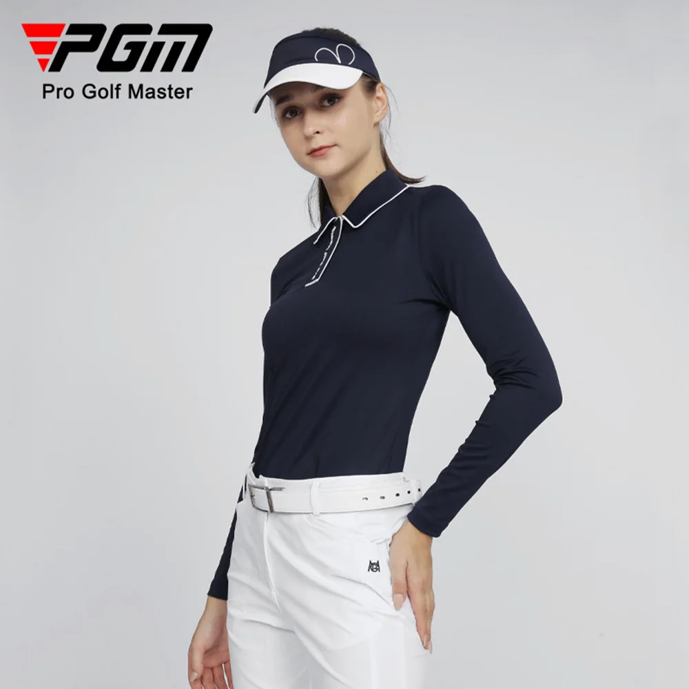 

PGM Golf Apparel Women's Outdoor Casual Long Sleeve Top Letter Embroidery Sportswear Quick Drying Gym Jogging Sport Fitness
