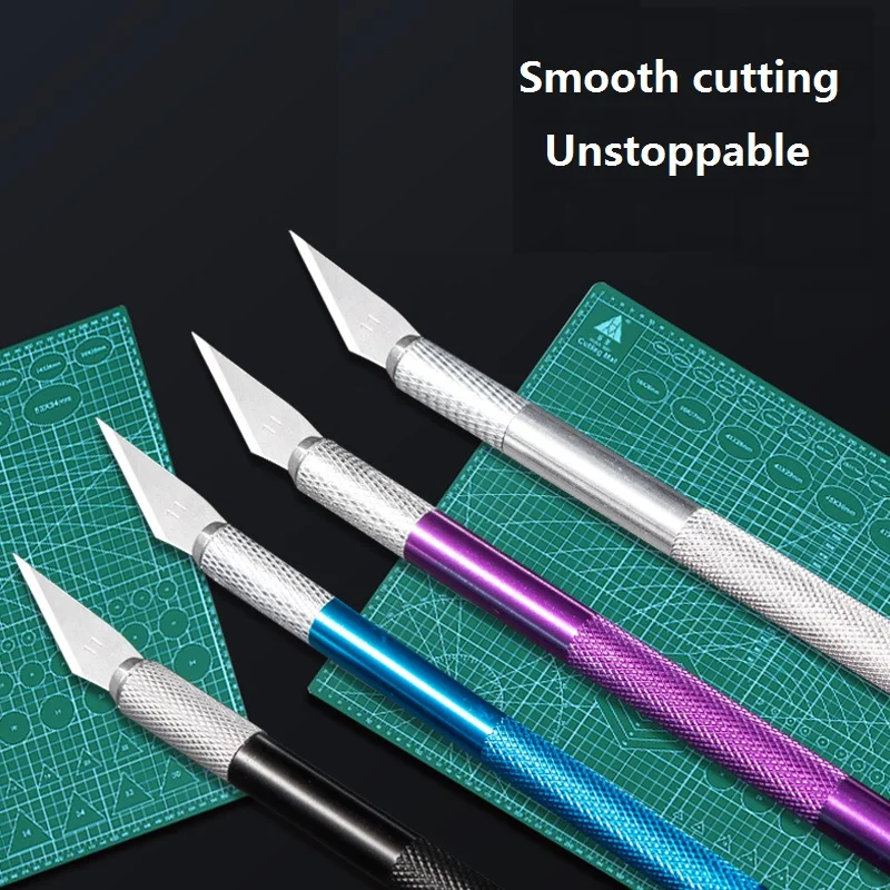 Metal Utility Knife Engraving Craft Knives Paper Cutter with 30pc Blades for Crafts Model Kits Cardboard Plastic Fabric Wood Utility Knife Paper Cutter Carving Knife Metal Carving Knife Box Cutter Cutting Knife Art Knife Paper Cutting Knife Box Opener