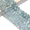 100% Natural Stone Faceted AAA+Aquamarine Blue Round Gemstone Loose Beads For Jewelry Making  DIY Bracelet Necklace 6/8/10MM 1