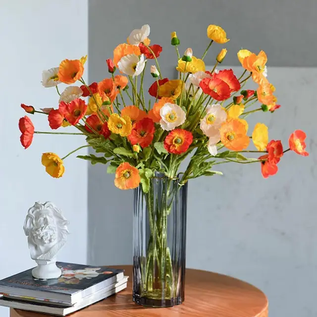 4 blomsterhoder – kunstig bukett til dekorasjon