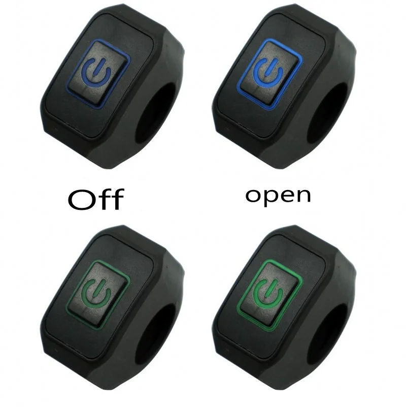 Motorcycle Handlebar Switch Universal 12V Button Connector Switch Electric Star Pressure Waterproof Control
