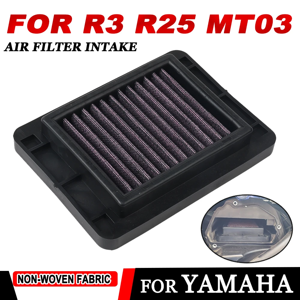

Motorcycle Air Filter Intake Cleaner Air Element Cleaner For YAMAHA YZF-R3 ABS YZF-R25 MT-03 MT03 YZF R3 R25 Accessories YZFR25