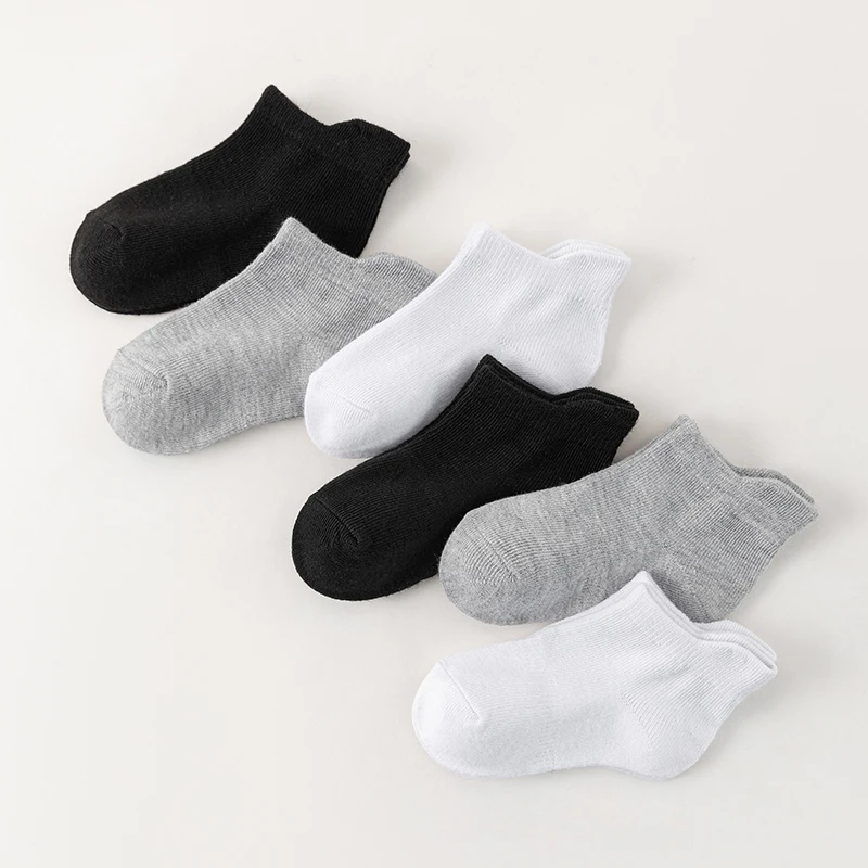 6 Pairs Kids Socks For Toddler Baby Boys Girls White Ankle Socks Baby & Maternity