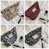 Corduroy Retro Leopard Print Cosmetic Bag Wash Bag Women Travel Cosmetic Pouch Beauty Storage Cases Make Up Organizer Clutch Bag 6