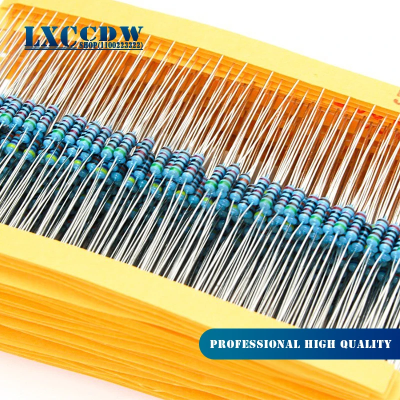 

100PCS 220 ohm 220R 1/4W Metal film resistor 1%