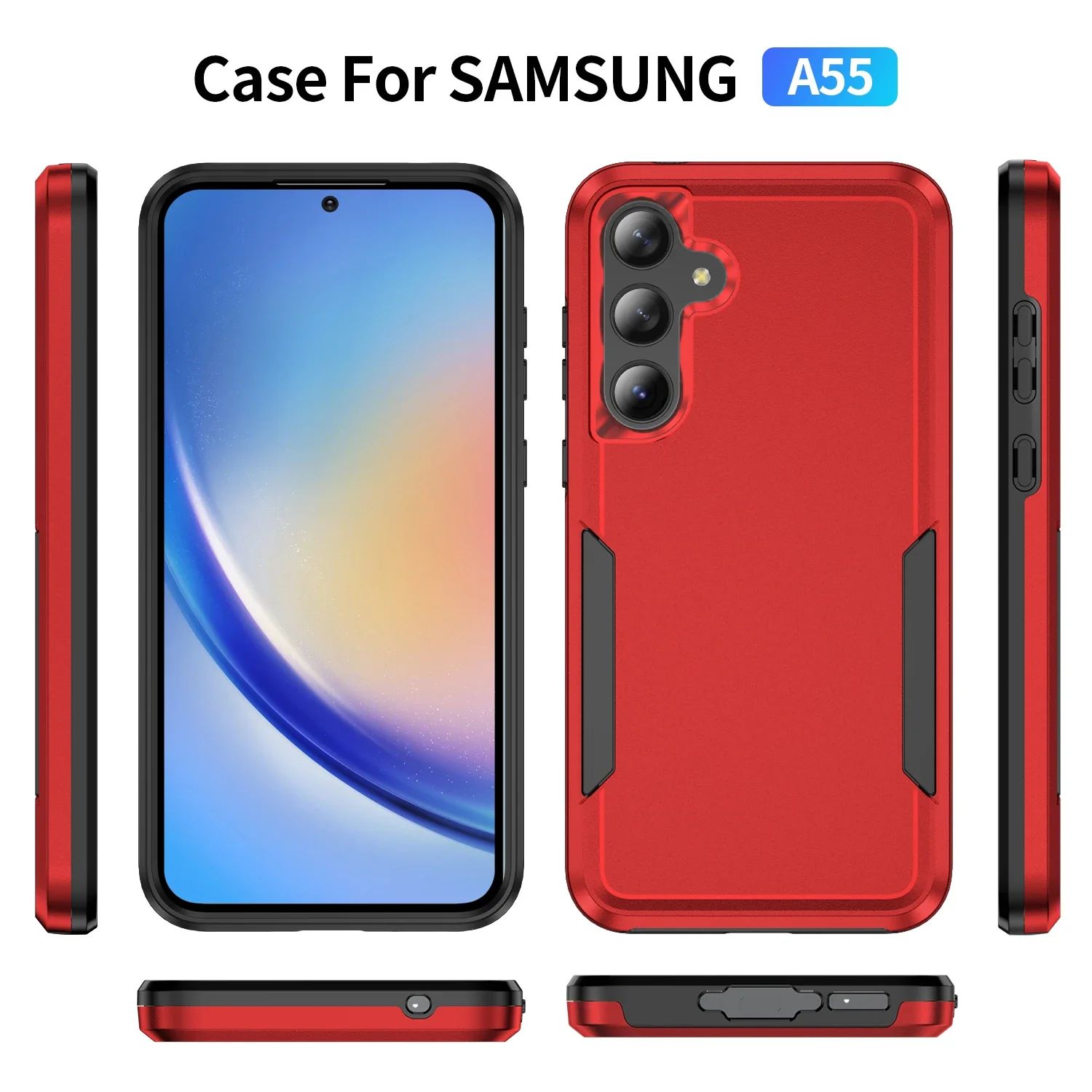 Luxury Armor Shockproof Mobile Phone Case with Soft and Hard Double Protection