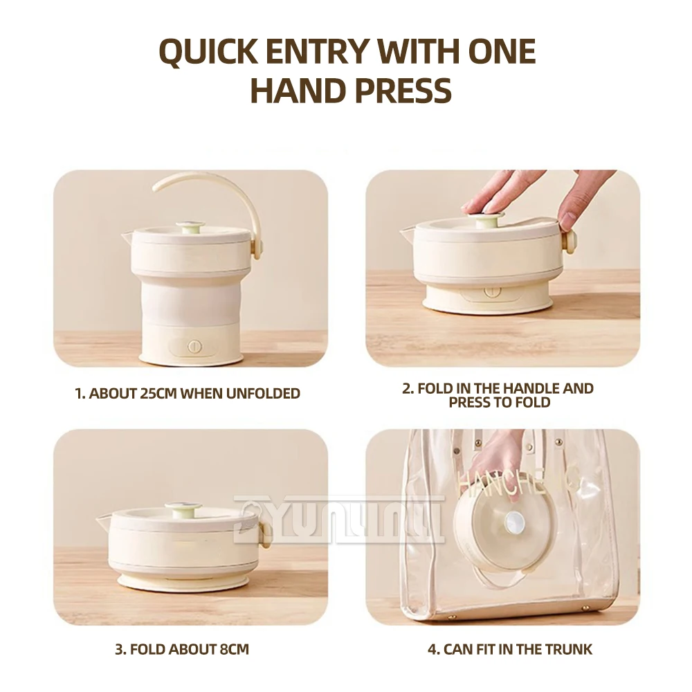 Portable Folding Electric Kettle Multifunctional Travel Electric Kettle 600W Travel Must-have Gadget 4