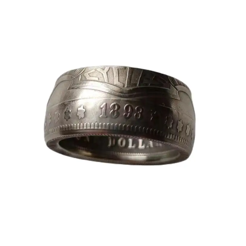 

Handmade Ring from Morgan Hobo 1893 Silver Plated Coin U Pick Size 8-16 for Friend's Gift