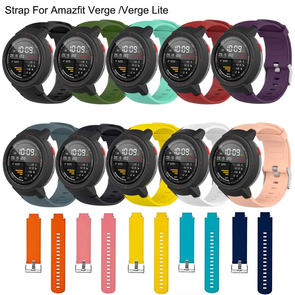 

Silicone Watchband For Xiaomi Huami 3 Amazfit Verge Watch Band Replacement Band Belt For AMAZFIT VERGE LITE Wrist Bracelet Strap