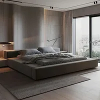Lit Double vert esthétique moderne, meubles de chambre à coucher luxueux, ensemble complet, décoration de maison élégante, accessoires de sommeil de rêve 2