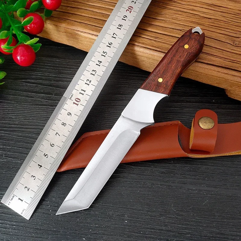 Boning Meat Cleaver Knife Stainless Steel Kitchen Mongolian Hand Meat Fruit Knife Roasted Whole Lamb Steak with Cover