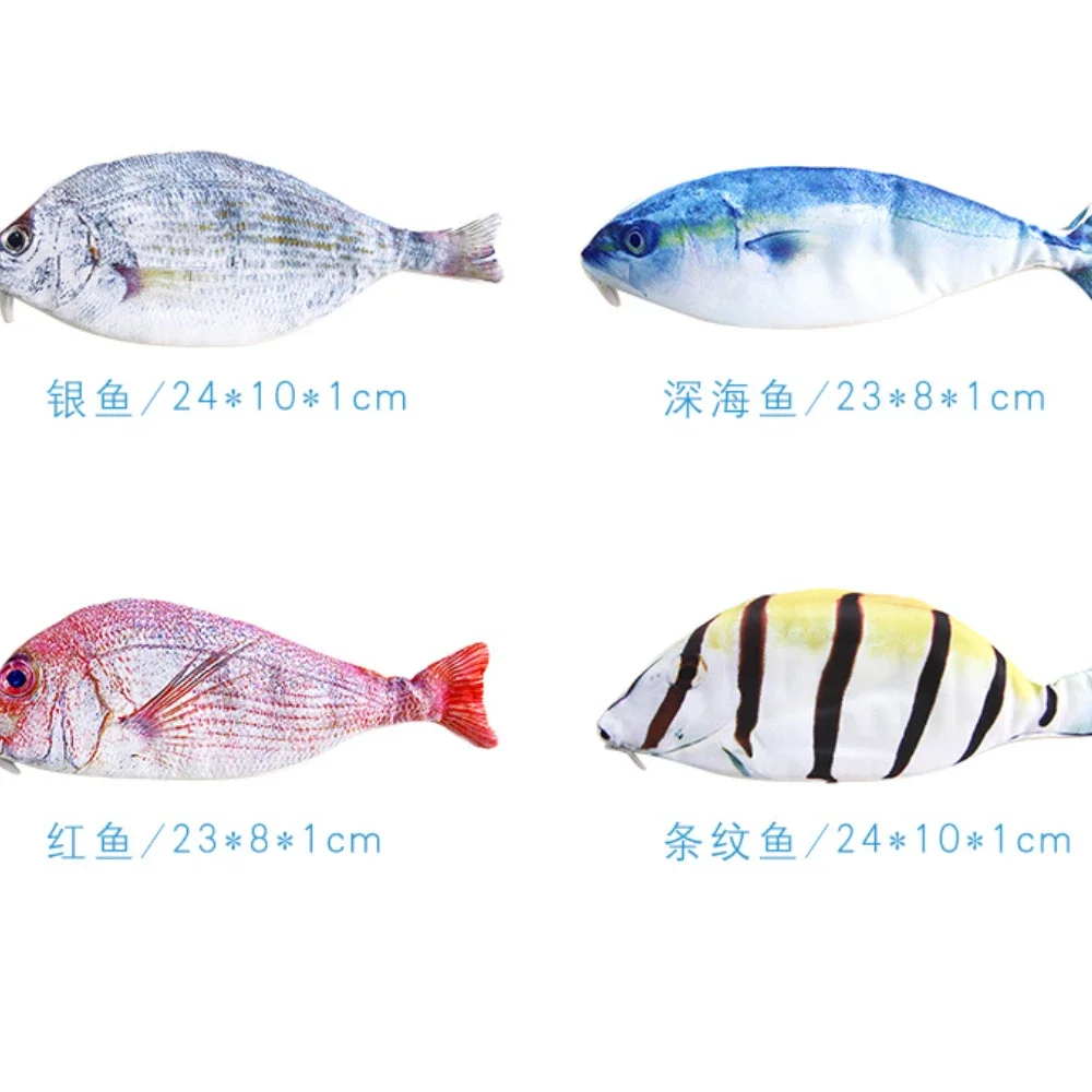 Creative Fish Pencil Case Large Capacity Pencils Pouch Bag Funny School Pencil Cases Stationery Supplies Kawaii Pencil Case - 6