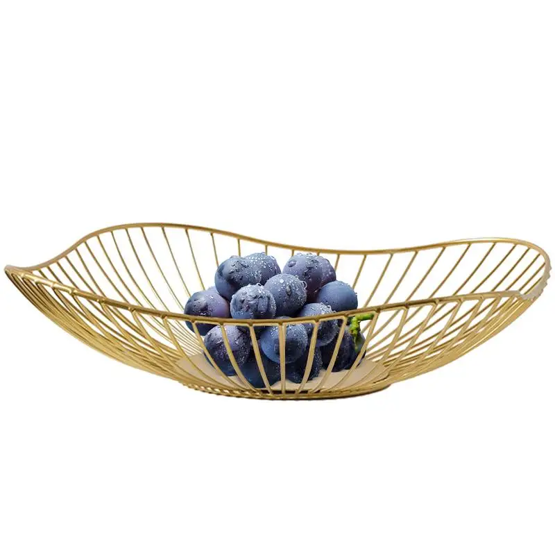 

Миска для фруктов с металлической проволокой, металлическая корзина для овощей, универсальная домашняя чаша для клубники, винограда