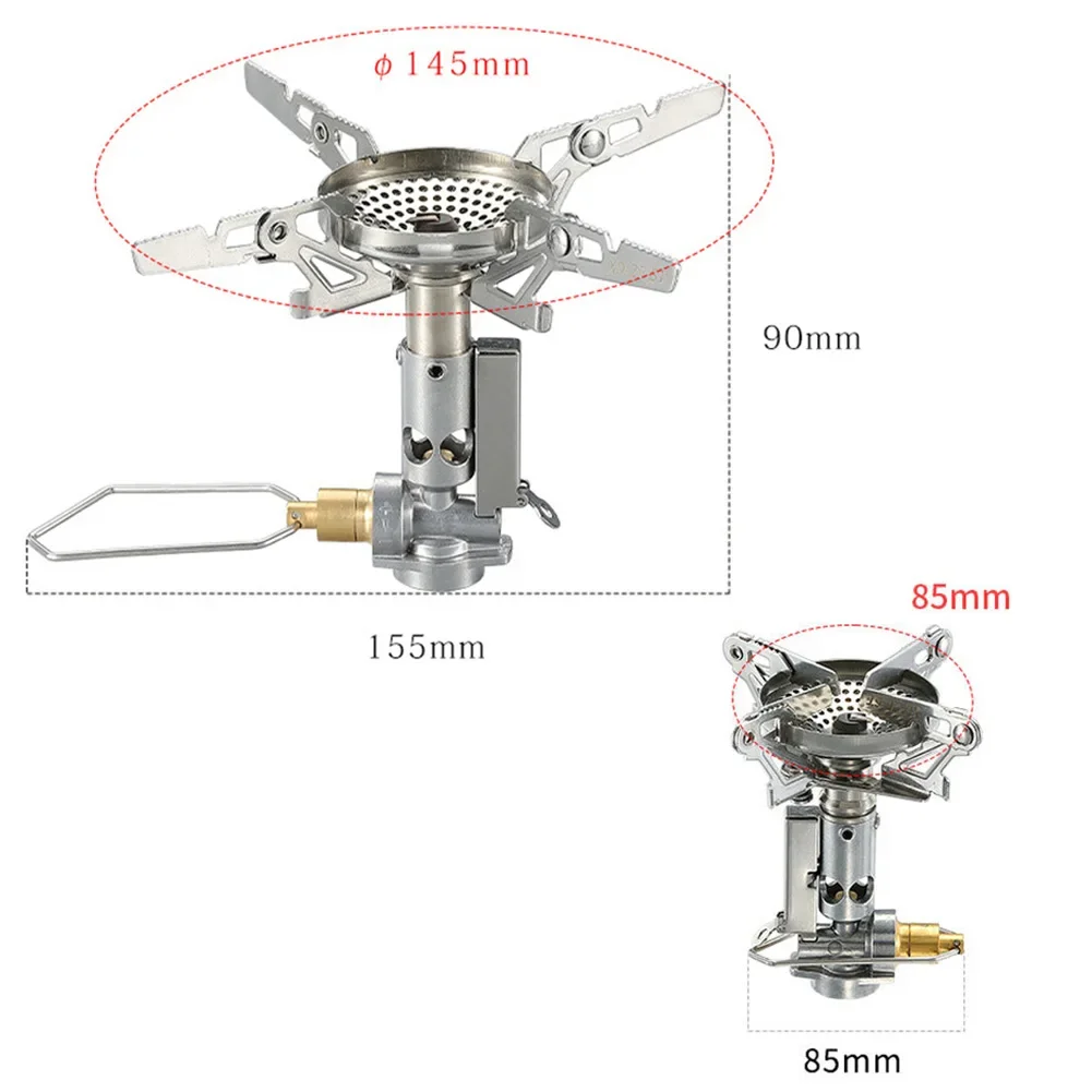 Outdoor Camping Furnace Aluminum Alloy Brass Energy-saving With Storage Bag Fishing High Strength Multidirectional Picnic