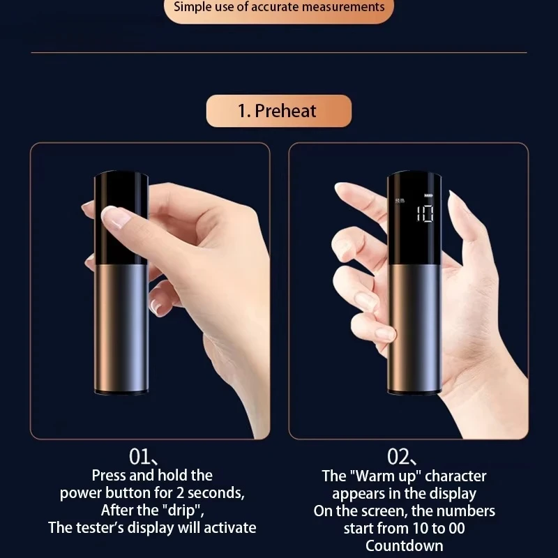 NEW Convenient Automatic Alcohol Tester Electronic Breathalyzer LED Display Portable Rechargeable Non-Contact Alcohol Test Tools